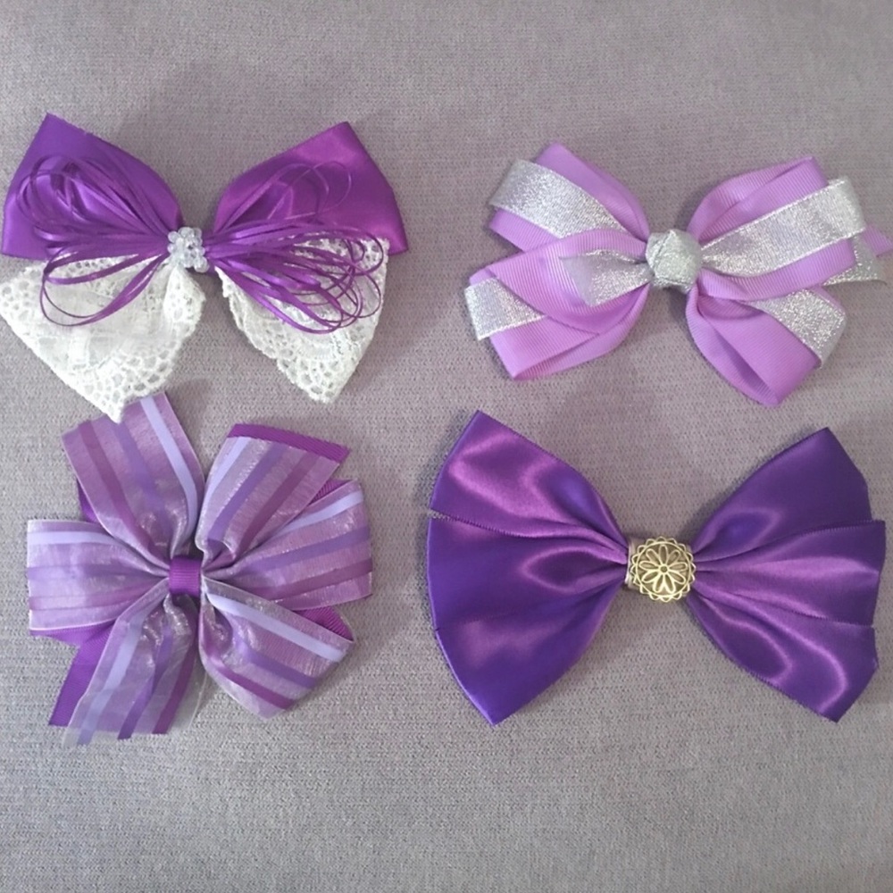 Bundle of Purple Hair Bows 💜🎀